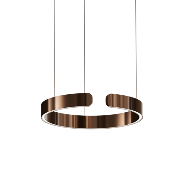 Luminaire in rose gold
